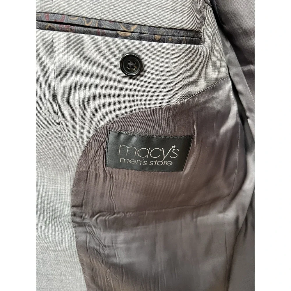 Lauren Ralph Lauren 44R Gray Blazer Sport Coat and Pants Wool Natural Stretch
